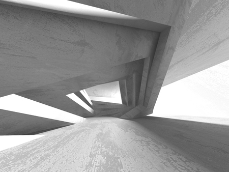 Abstract geometric concrete architecture background. 3d render illustrationの写真素材
