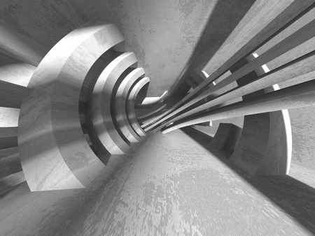 Concrete architecture background. Abstract empty dark room. 3d render illustrationの写真素材