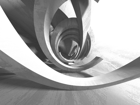 Abstract geometric concrete architecture background. 3d render illustrationの写真素材