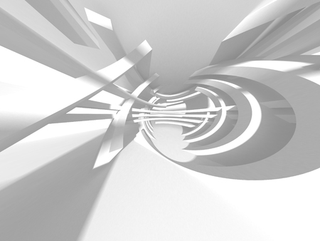 White Architecture Construction Modern Interior Background. 3d Render Illustrationの写真素材