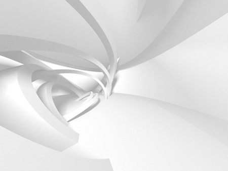 White Architecture Construction Modern Interior Background. 3d Render Illustrationの写真素材