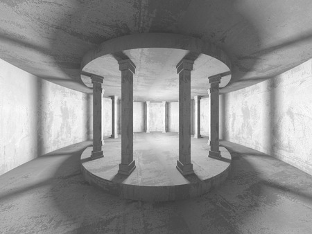 Abstract geometric concrete architecture background. 3d render illustrationの写真素材