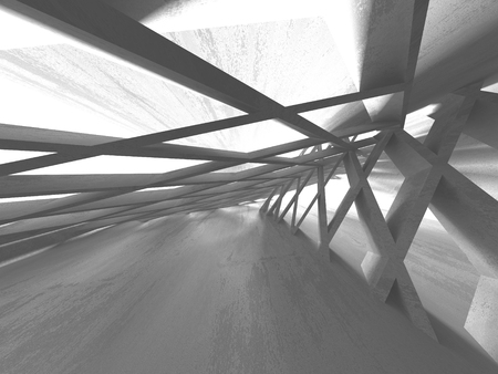 Abstract geometric concrete architecture background. 3d render illustrationの写真素材
