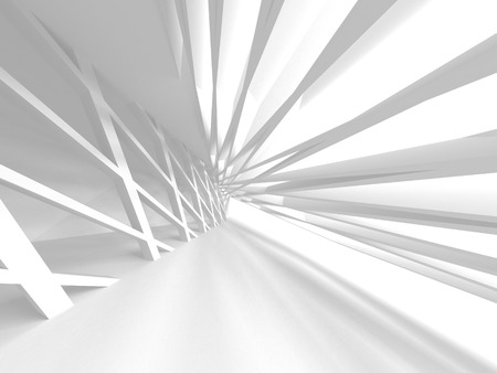Futuristic White Architecture Design Background. 3d Render Illustrationの写真素材