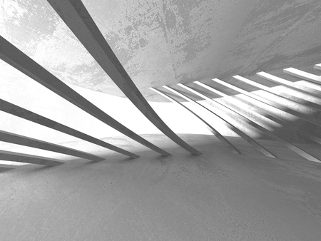 Abstract geometric concrete architecture background. 3d render illustrationの写真素材