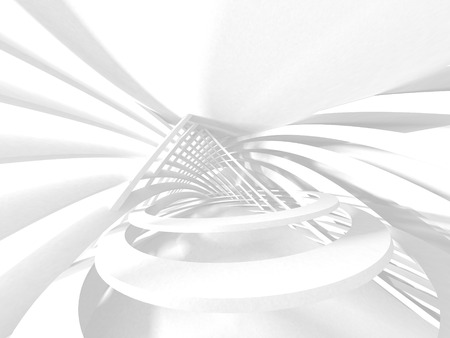 White Architecture Construction Modern Interior Background. 3d Render Illustrationの写真素材