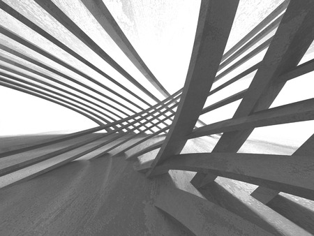 Concrete architecture background. Abstract empty dark room. 3d render illustrationの写真素材