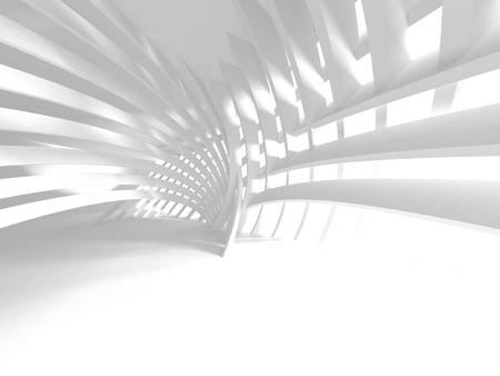 Futuristic White Architecture Design Background. 3d Render Illustrationの写真素材