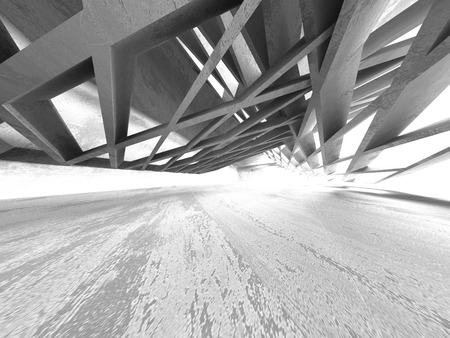 Concrete architecture background. Abstract empty dark room. 3d render illustrationの写真素材