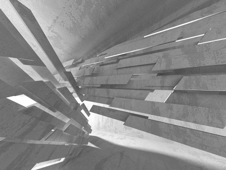 Abstract geometric concrete architecture background. 3d render illustrationの写真素材