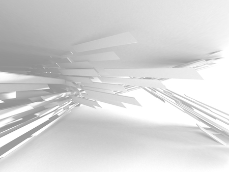 White Architecture Construction Modern Interior Background. 3d Render Illustrationの写真素材