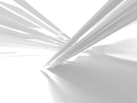 Abstract Modern White Architecture Background. 3d Render Illustrationの写真素材