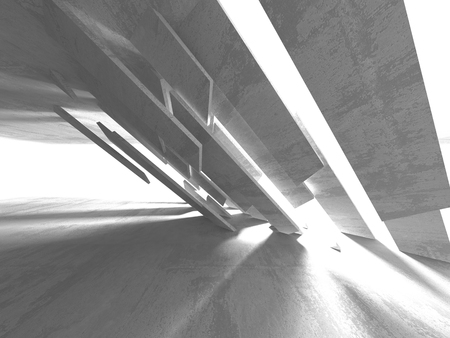 Concrete architecture background. Abstract empty dark room. 3d render illustrationの写真素材