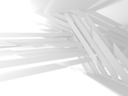 Futuristic White Architecture Design Background. 3d Render Illustrationの写真素材