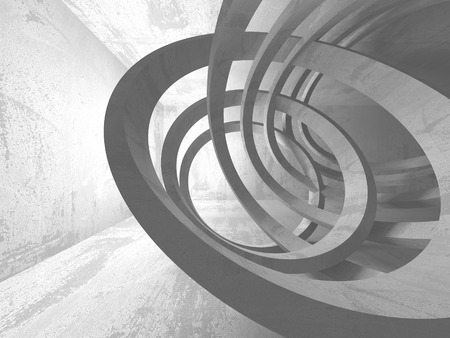 Abstract geometric concrete architecture background. 3d render illustrationの写真素材