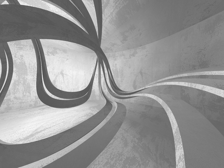 Abstract geometric concrete architecture background. 3d render illustrationの写真素材