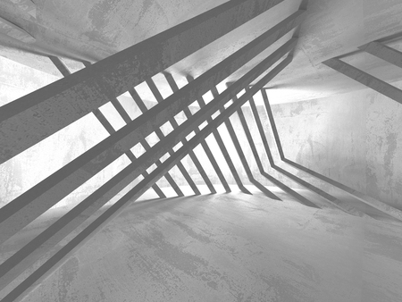 Concrete architecture background. Abstract empty dark room. 3d render illustrationの写真素材