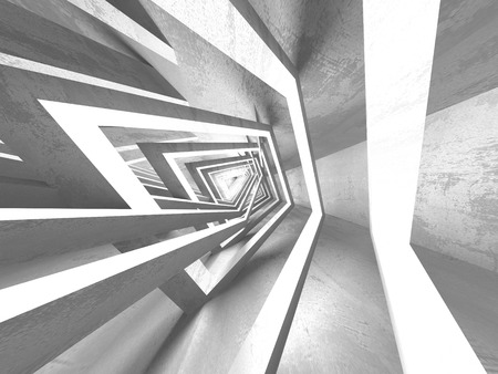 Abstract geometric concrete architecture background. 3d render illustrationの写真素材