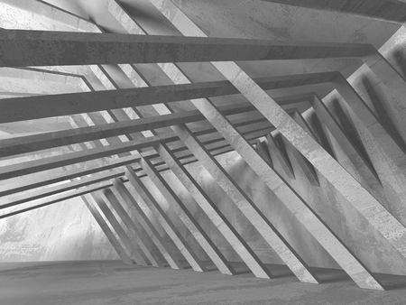 Concrete architecture background. Abstract empty dark room. 3d render illustrationの写真素材