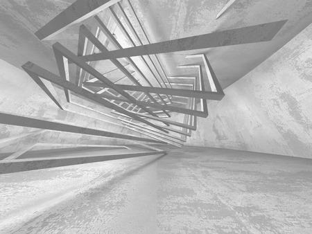 Abstract geometric concrete architecture background. 3d render illustrationの写真素材
