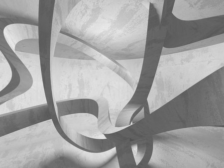 Abstract geometric concrete architecture background. 3d render illustrationの写真素材