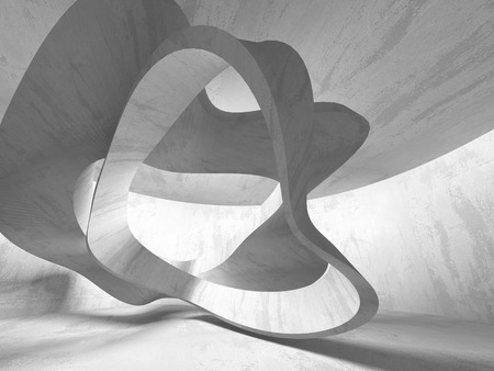 Abstract geometric concrete architecture background. 3d render illustrationの写真素材