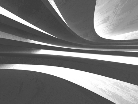 Dark basement empty room interior. Concrete walls. Architecture background. 3d render illustrationの写真素材