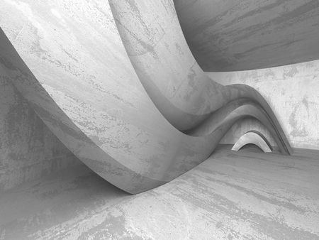 Abstract geometric concrete architecture background. 3d render illustrationの写真素材