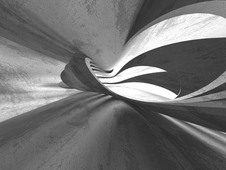 Abstract geometric concrete architecture background. 3d render illustrationの写真素材