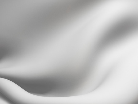 White silk elegance tablecloth. Trade show exhibition. Design element for background. 3d render illustrationの写真素材
