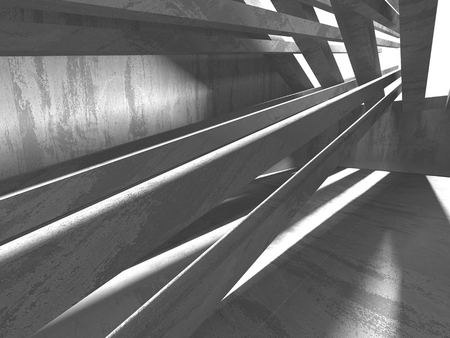 Abstract geometric concrete architecture background. 3d render illustrationの写真素材