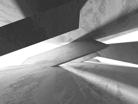 Concrete architecture background. Abstract empty dark room. 3d render illustrationの写真素材
