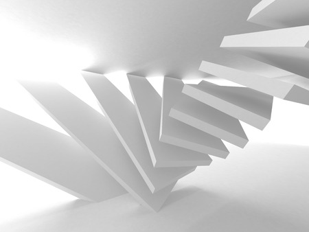 White Architecture Construction Modern Interior Background. 3d Render Illustrationの写真素材