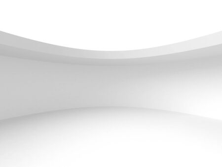 Futuristic White Architecture Design Background. Construction Concept. 3d Render Illustrationの写真素材