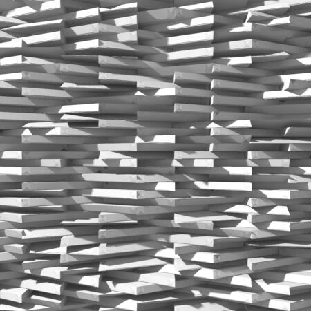 White classic tile texture background. Geometric design pattern. 3d render illustration