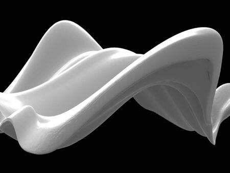 Fresh milk splash on black background. 3d render illustration
