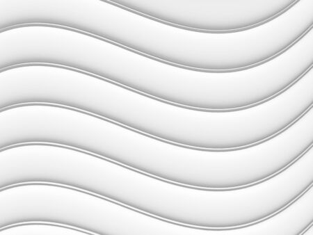 Abstract white background with waves. 3d renderingの写真素材