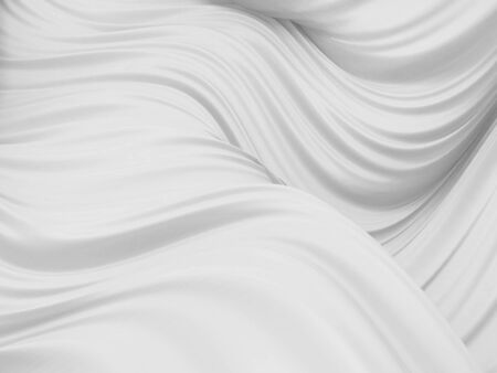 Abstract white background with waves. 3d renderingの写真素材