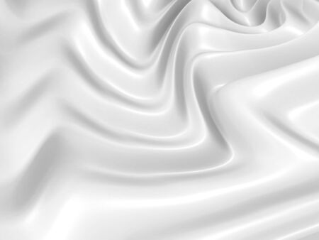 Abstract white background with waves. 3d renderingの写真素材