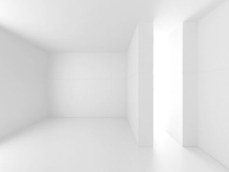 Futuristic White Architecture Design Background. Construction Concept. 3d Render Illustrationの写真素材