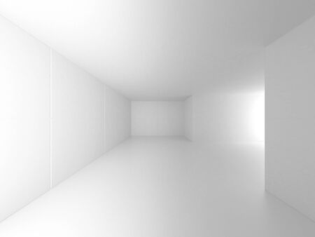 Futuristic White Architecture Design Background. Construction Concept. 3d Render Illustrationの写真素材