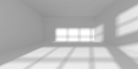 Futuristic White Architecture Design Background. Construction Concept. 3d Render Illustrationの写真素材