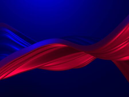 Colorful Liquid metallic wavy background. 3d render illustration