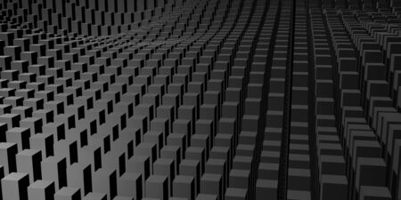Dark silver cubes. Abstract metallic background. Modern design. 3d renderの写真素材