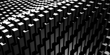 Dark silver cubes. Abstract metallic background. Modern design. 3d renderの写真素材