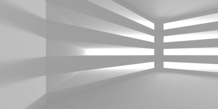 Abstract White Architecture Design Concept. 3d Render Illustrationの写真素材