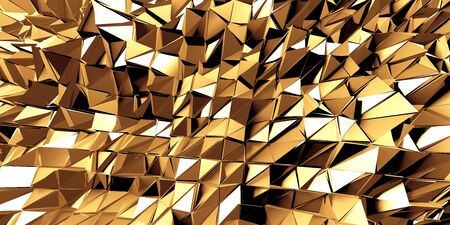 Luxury Golden Shiny Abstract Background. 3d Renderの写真素材