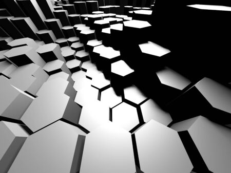 Chrome Metallic Glossy Futuristic Background. 3d Renderの写真素材