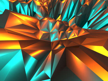 Triangle Poligon Colorful Abstract futuristic Background. 3d render