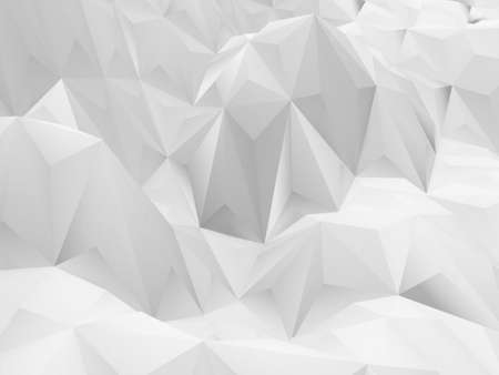 White Geometric Poligon Abstract Background. 3d renderの写真素材